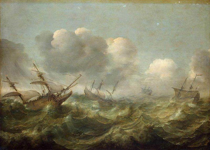 Adam Willaerts The painting Stormy Sea